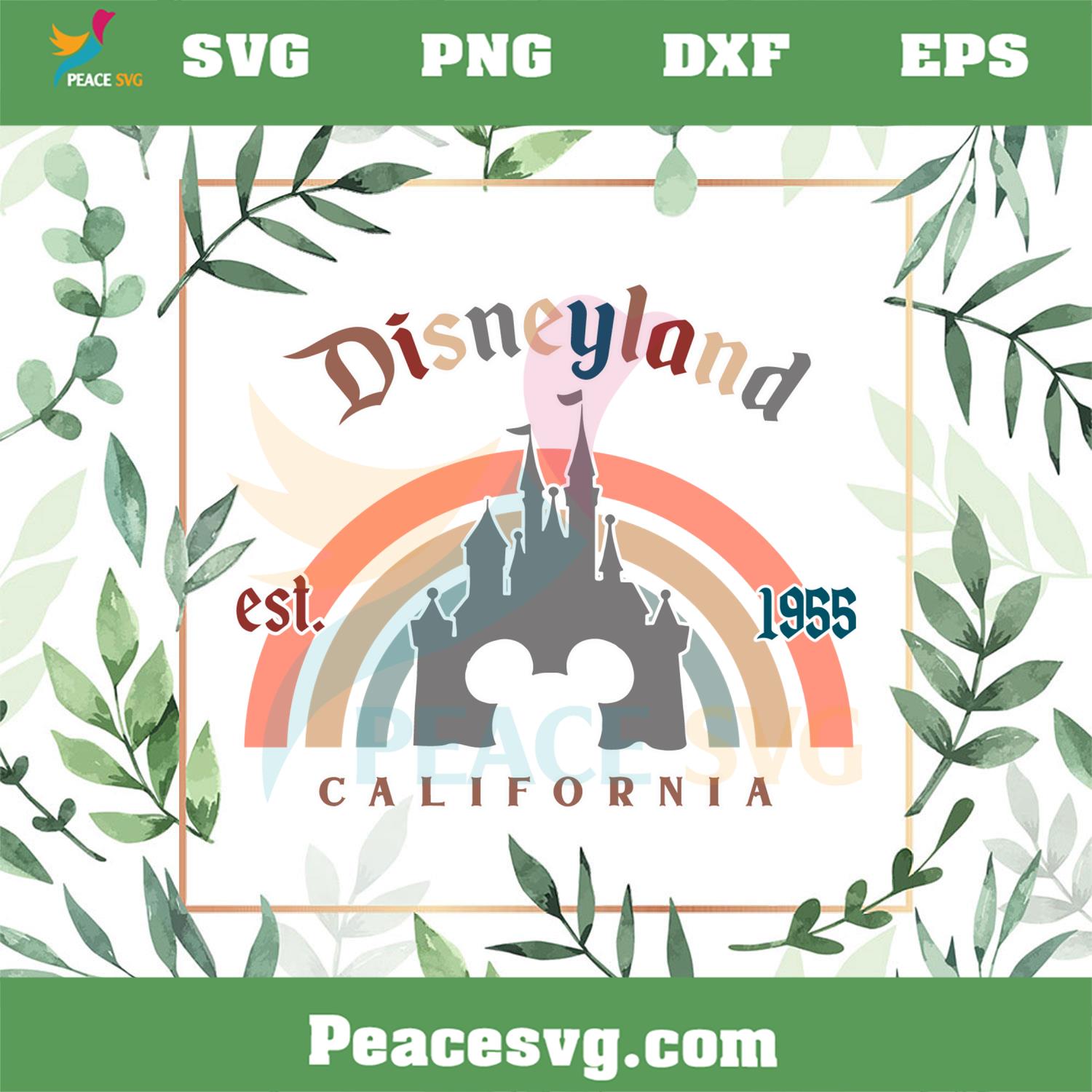 Disneyland Castle Vintage Est 1955 Svg Graphic Designs Files » PeaceSVG