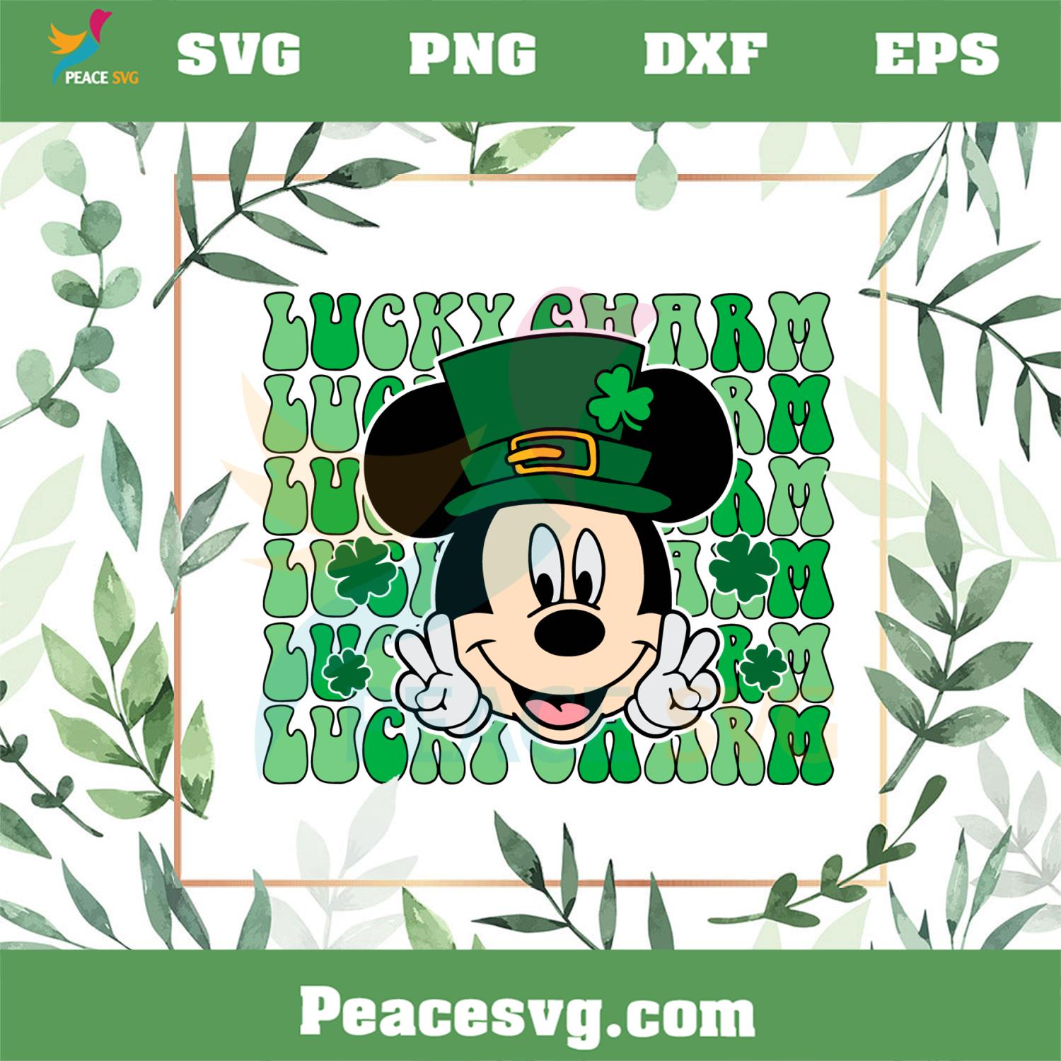 Lucky Charm Irish Mickey Mouse SVG Graphic Designs Files » PeaceSVG