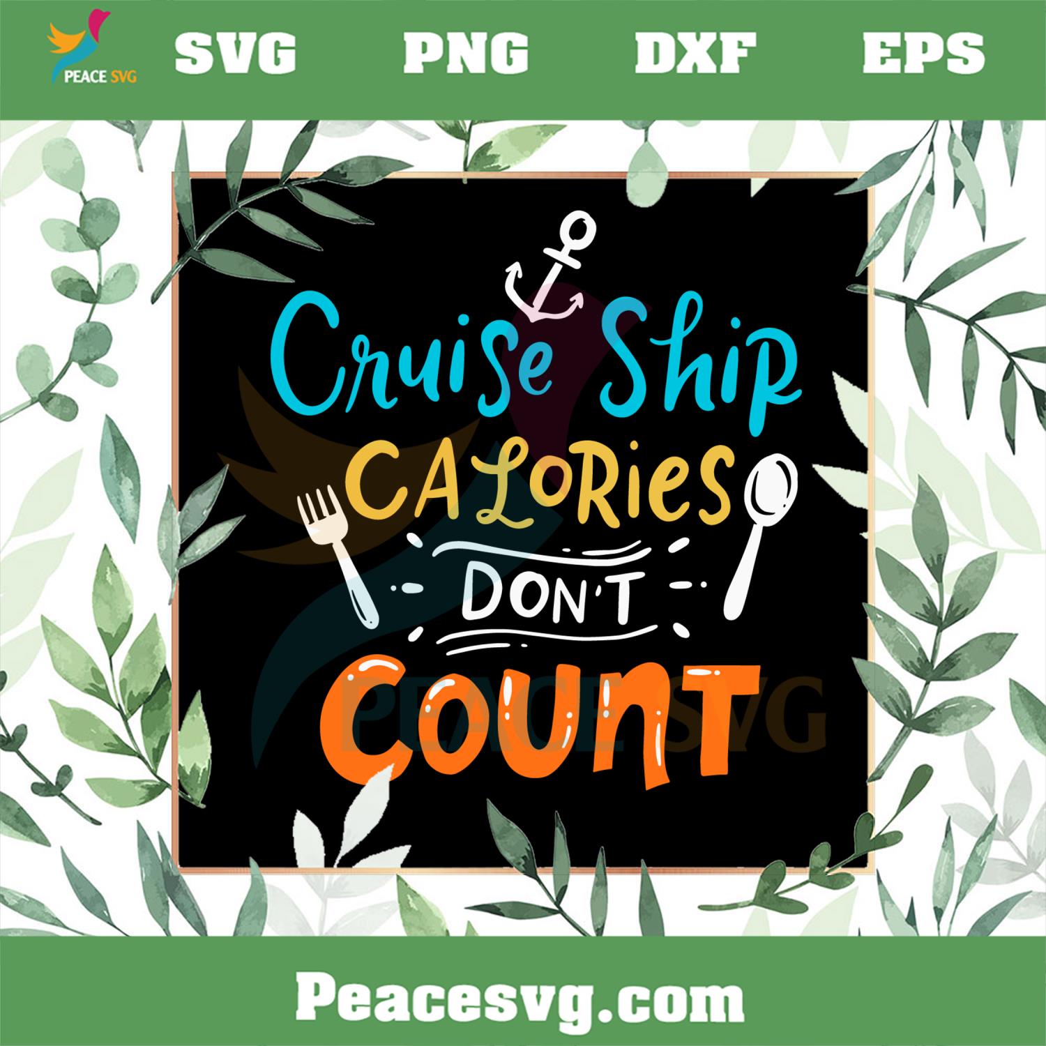 Cruise Ship Calories Don't Count SVG For Cricut Sublimation Files